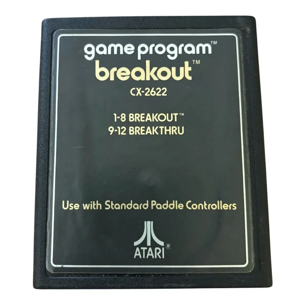 Breakout Text Label - Atari 2600 - Cartridge Only - Tested & Works